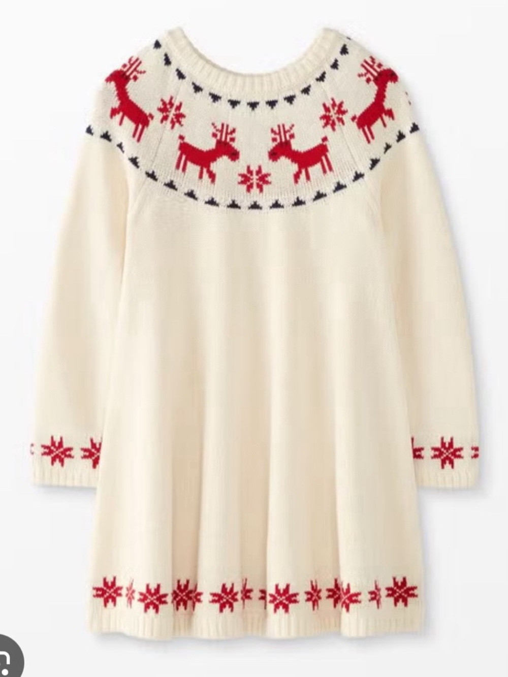 Hanna Andersson Dear Deer Sweater Dress Girls 5